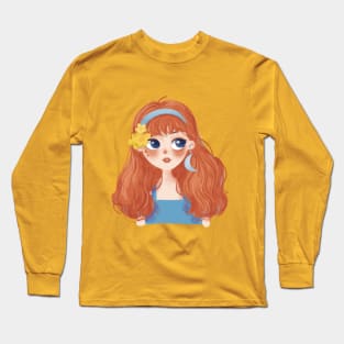 Red Hair Girl Long Sleeve T-Shirt